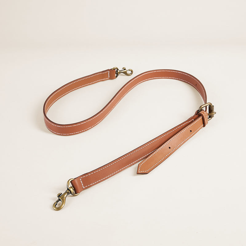 Adjustable Crossbody Strap - Leather Cognac