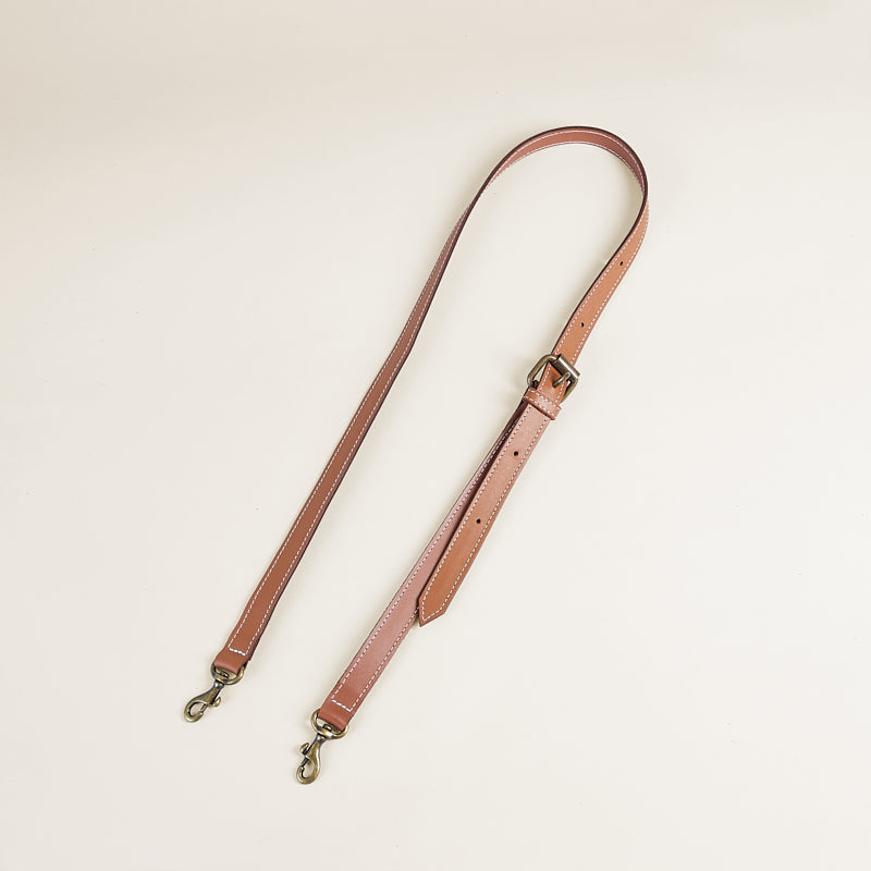 Adjustable Crossbody Strap - Leather Cognac