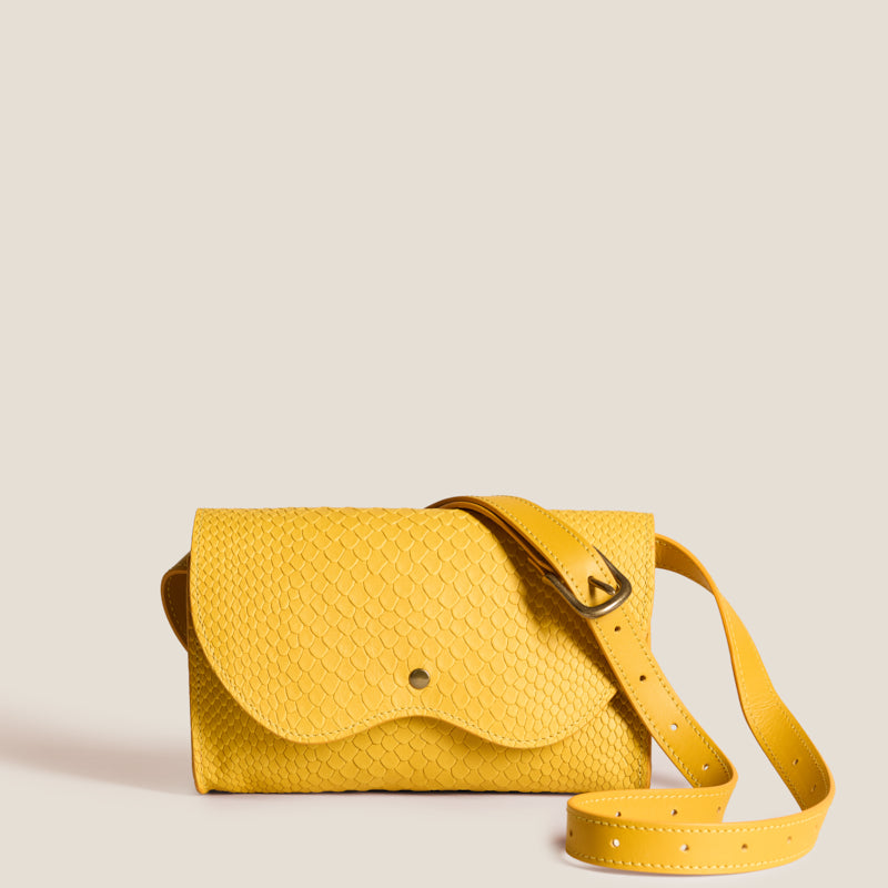 Ace Belt Bag - Leather Yellow Boa