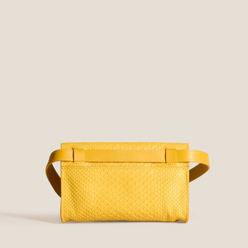 Ace Belt Bag - Leather Yellow Boa