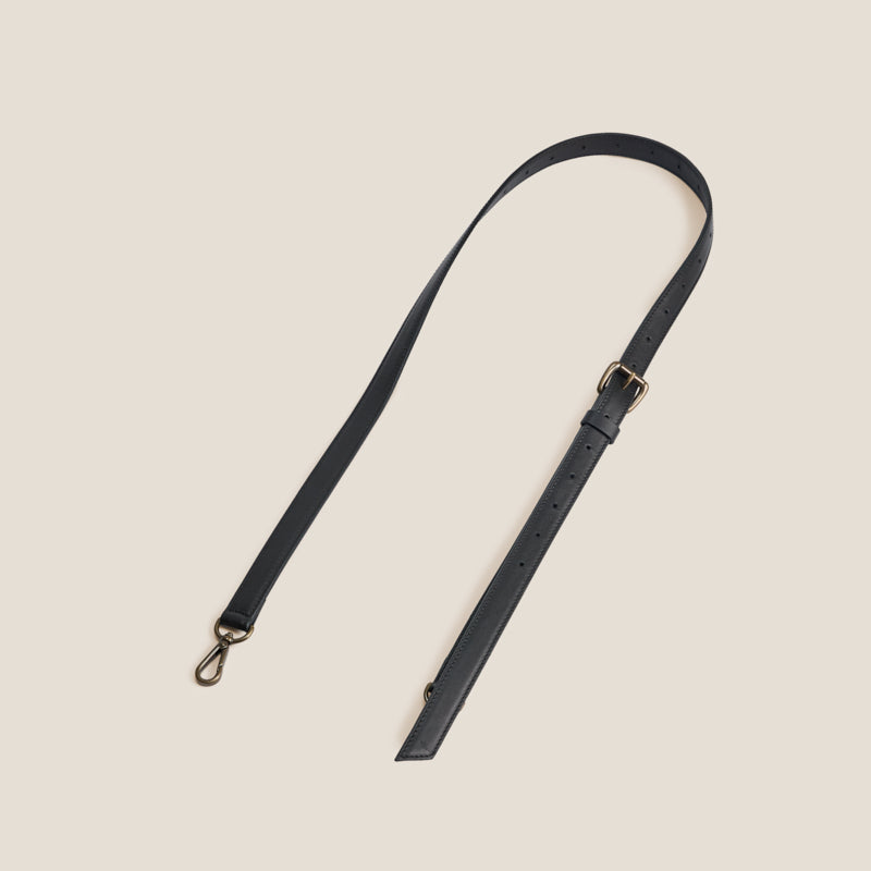 Adjustable Crossbody Strap - Leather Black