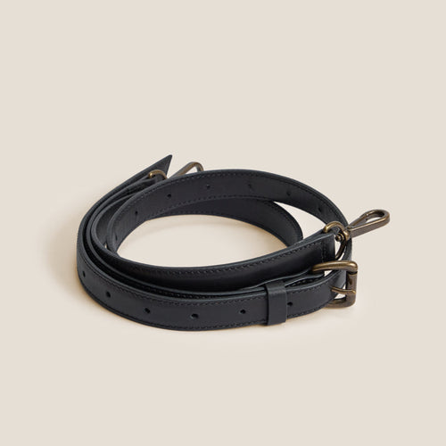 Adjustable Crossbody Strap - Leather Black