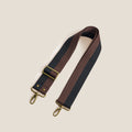 Adjustable Crossbody Strap - Black & Brown Stripe
