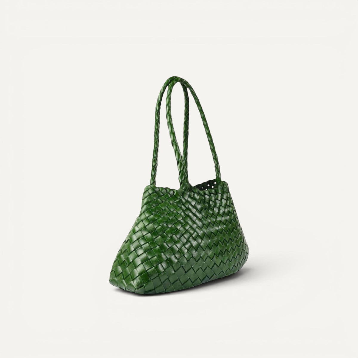 Opal Woven Full-Grain Leather Tote Bag