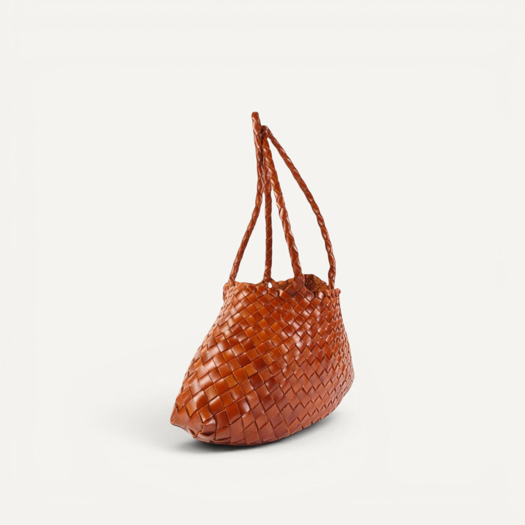 Opal Woven Full-Grain Leather Tote Bag