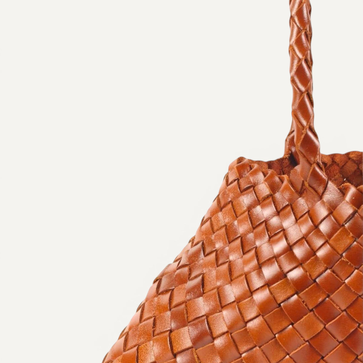 Opal Woven Full-Grain Leather Tote Bag
