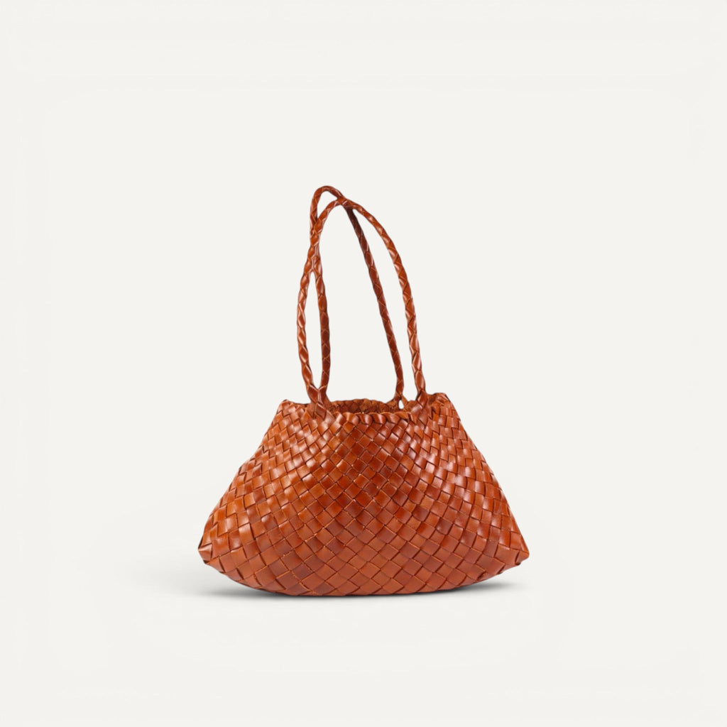 Opal Woven Full-Grain Leather Tote Bag