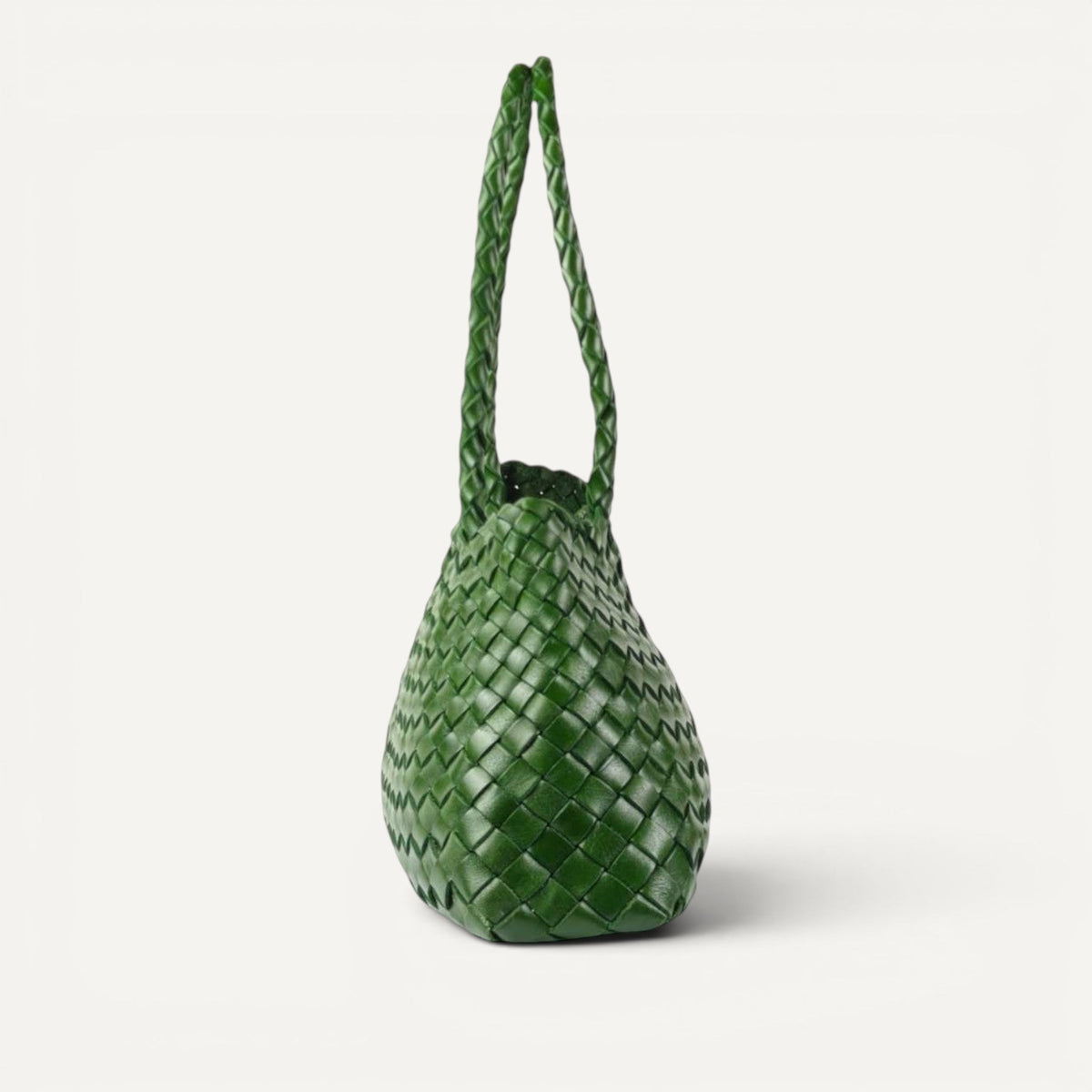 Opal Woven Full-Grain Leather Tote Bag