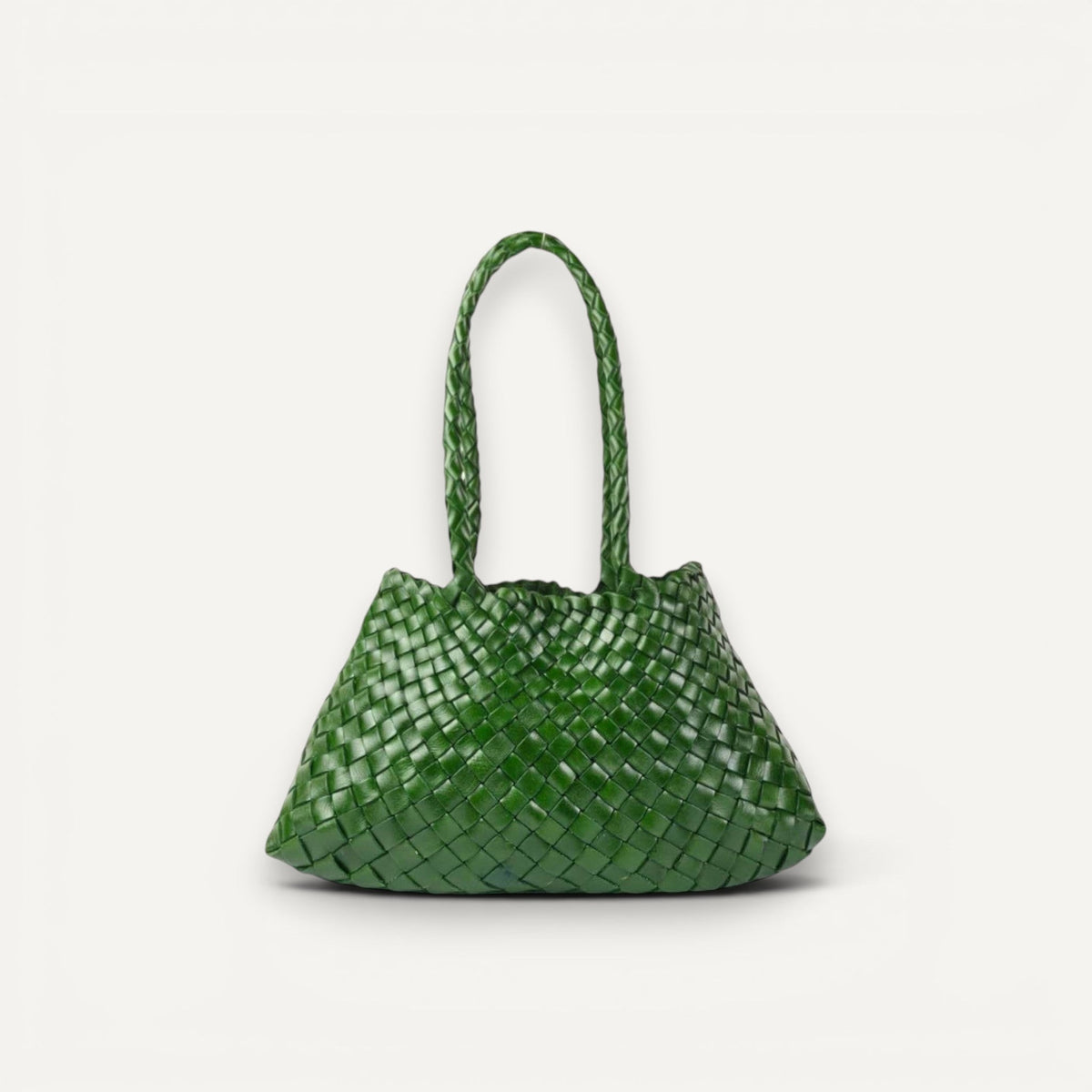 Opal Woven Full-Grain Leather Tote Bag