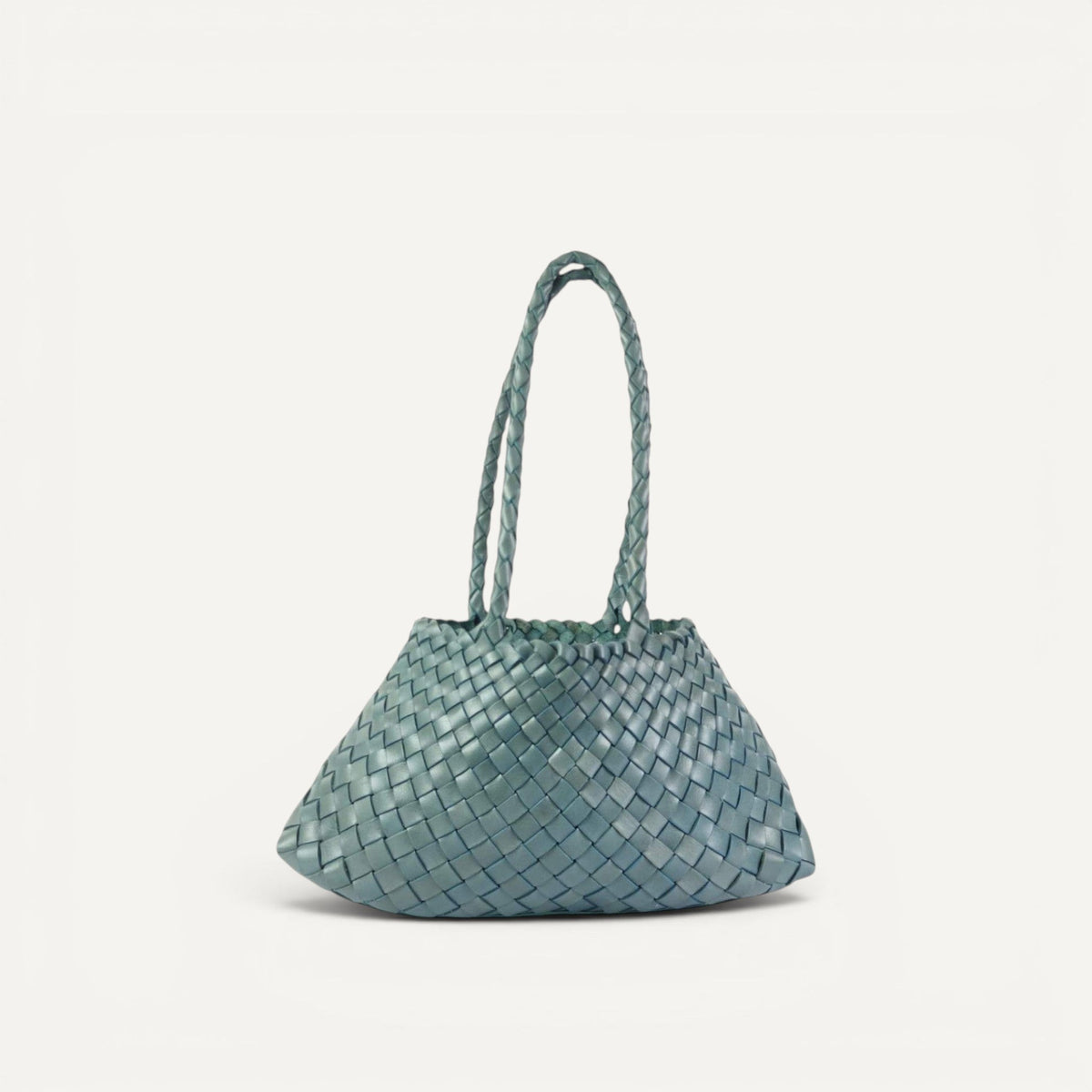 Opal Woven Full-Grain Leather Tote Bag