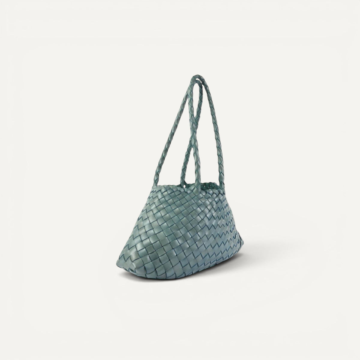 Opal Woven Full-Grain Leather Tote Bag
