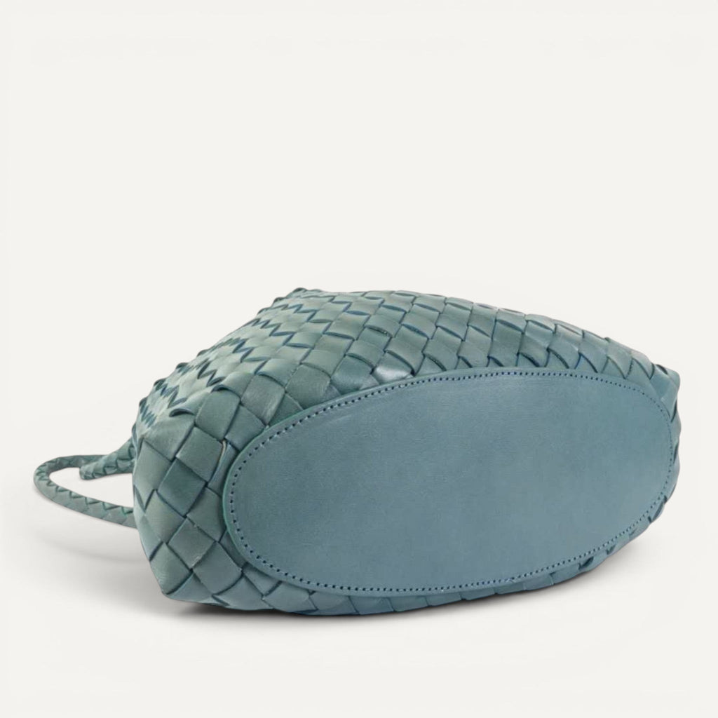 Opal Woven Full-Grain Leather Tote Bag