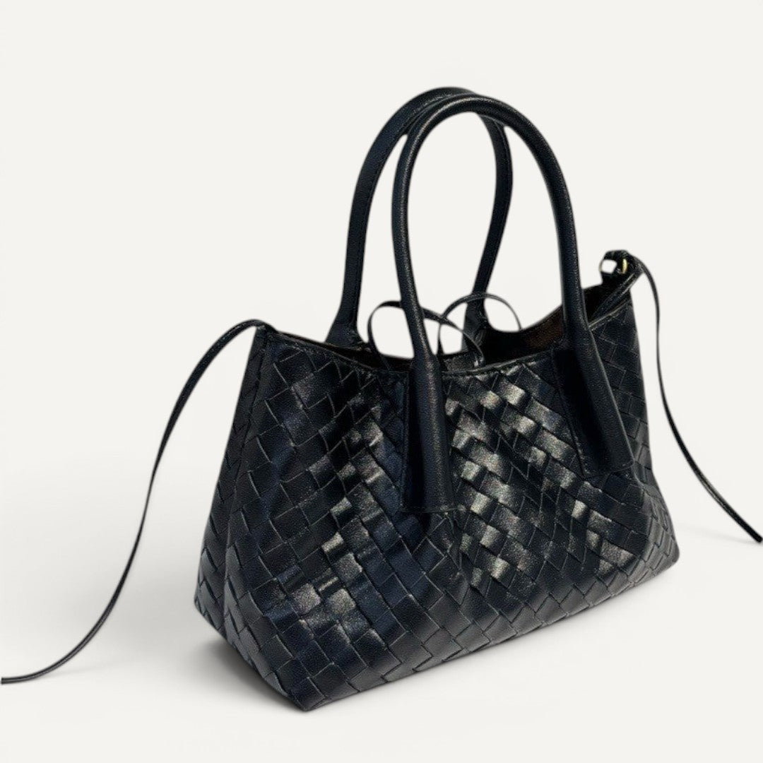 Sable -  Leather Woven Tote Bag