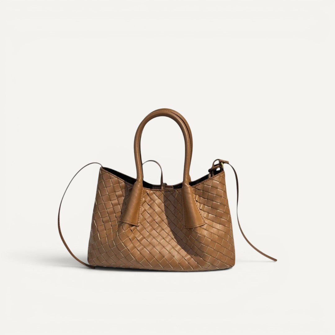 Sable -  Leather Woven Tote Bag