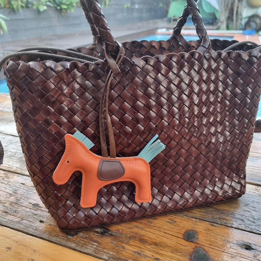 Pony Faux Leather Bag Charm