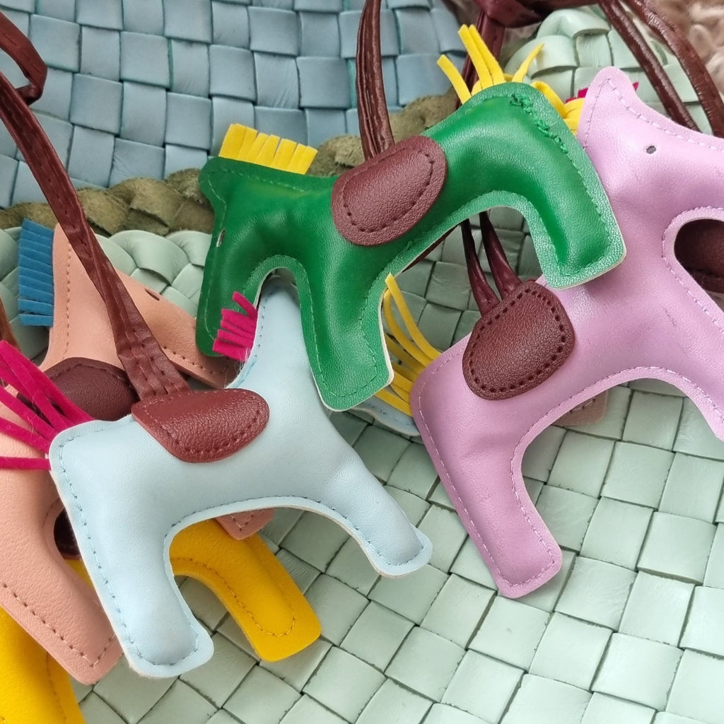 Pony Faux Leather Bag Charm