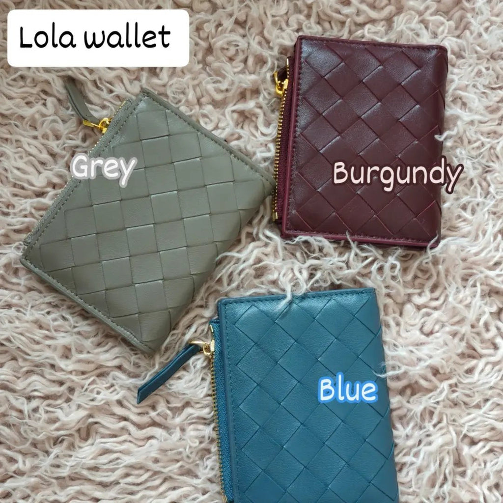 Lola Sheepskin Woven Wallet