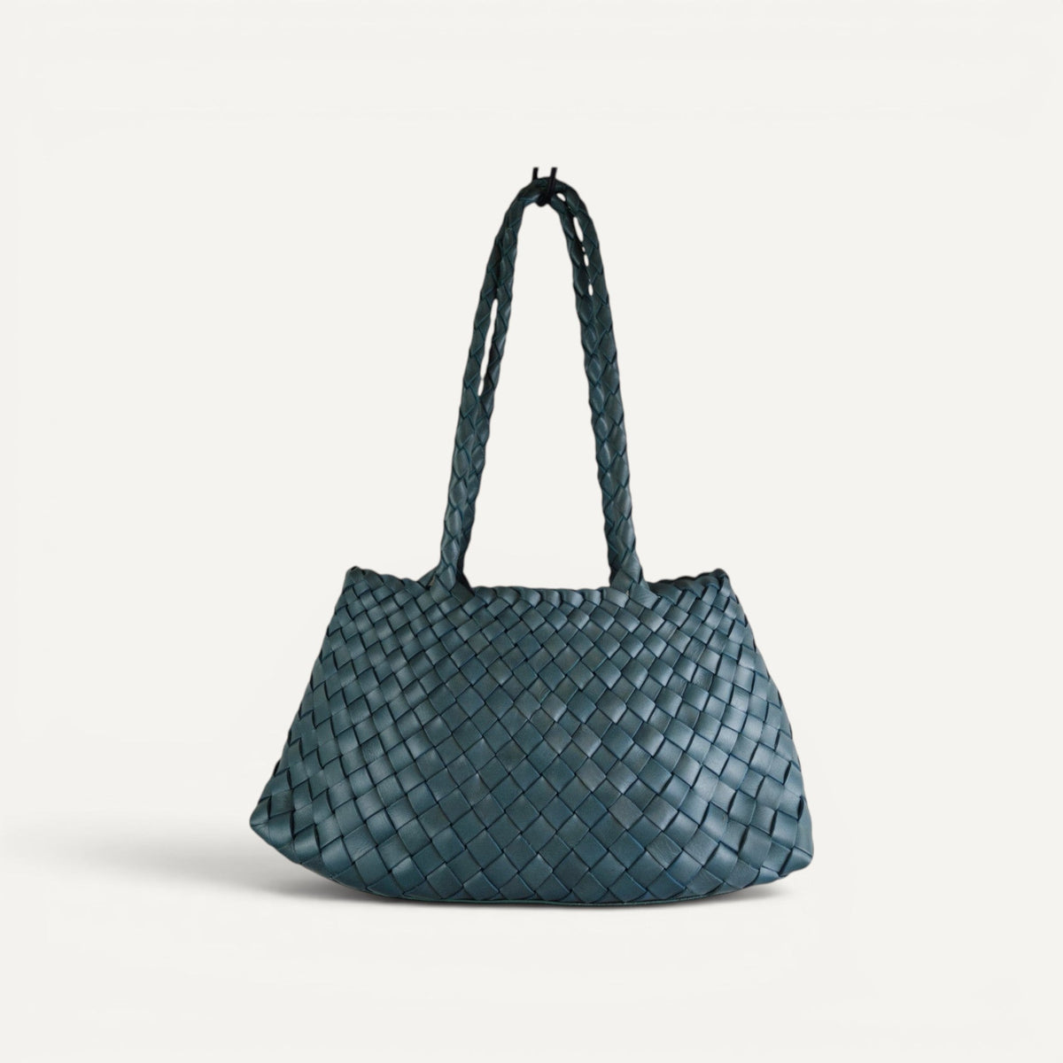 Opal Woven Full-Grain Leather Tote Bag